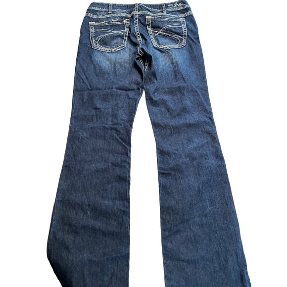 Silver‎ Jeans Size 17 Suki 31x32 Medium Wash Slim Cut Boot Cut Distressed Design - Picture 7 of 7